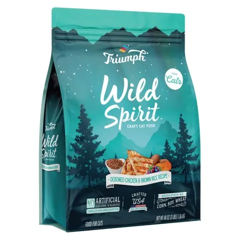 3 Lb Triumph Wild Spirit Deboned Chicken & Brown Rice Cat (6 Per Bale) - Food